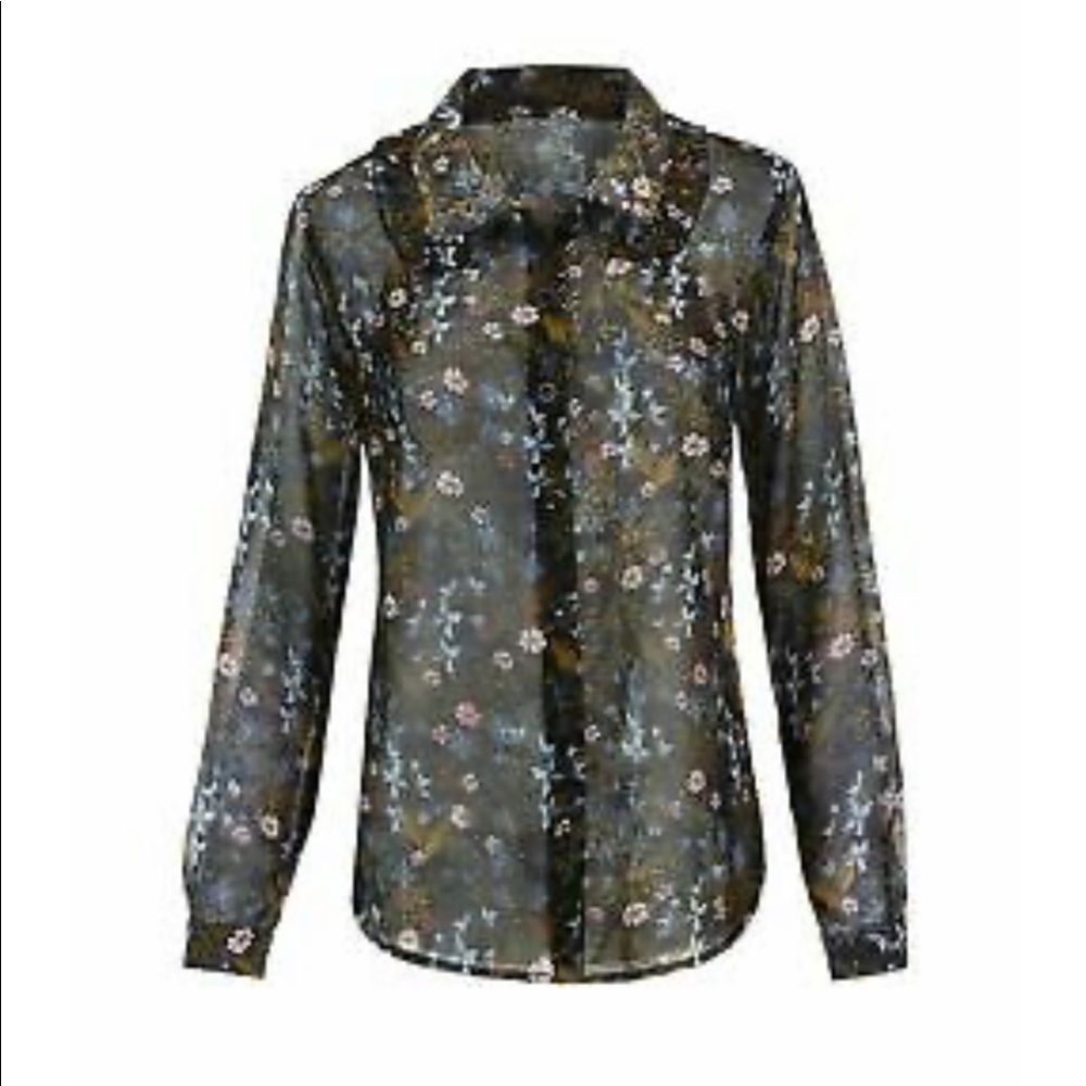 CAbi Floret Blouse #3593 - SMALL - EUC